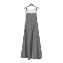 H2502-Macacão Solto Comfy Soltinho Larga Jardineiro Plus Maxi S008