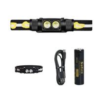 H25S farol 18650 farol duplo Luminus SST40 LED 1200lm lâmpada recarregável USB