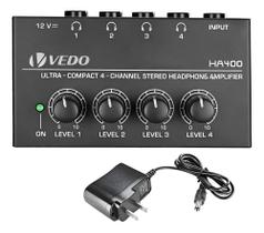 Ha400 Pré-Amplificadores Amplificador Fone Ouvido 4 Canais