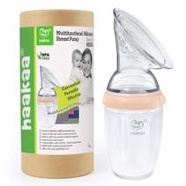 Haakaa Gen.3 Bomba de mama manual atualizada bomba de silicone multifuccional para mães amamentando para coletar leite materno reutilizável (8oz/250ml, pêssego)