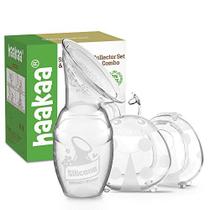 haakaa Manual Bomba de Peito & Ladybug Coletor de Leite Materno Combo Breast Shells Coletor de leite materno para amamentação silicone pasta de leite materno pasta de leite mamário poupador, reutilizável, BPA Livre