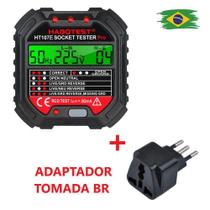 Habotest Tester Com Display De Tensão 90-250v Gfci + Adaptador Tomada UK para BR Habotest Tester Com Display De Tensão 90-250v Gfci + Adaptador Tomada UK para BR