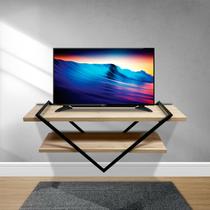 Hack suspenso estilo industrial com design elegante e moderno com ferro e madeira