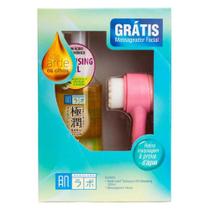 Hada Labo Gokujyun Kit - Óleo de Limpeza Facial + Massageador Facial