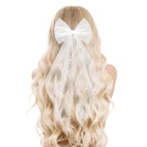 Hair Bow Veil Yolev Bridal Pearl Bridesmaid Wedding White