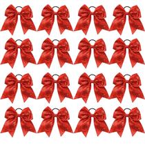 Hair Bows Hipcheer Glitter Red 16 unidades para meninas líderes de torcida Hair Bows Hipcheer Glitter Red 16 unidades para meninas líderes de torcida