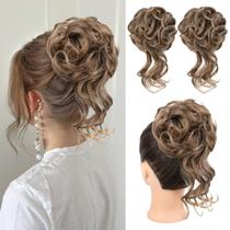 Hair Bun Hair Piece HOOJIH HB010 Dasiy para mulheres castanho claro Hair Bun Hair Piece HOOJIH HB010 Dasiy para mulheres castanho claro