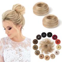 Hair Bun Hair Piece KISANOF Human Hair Ash Blonde para mulheres Hair Bun Hair Piece KISANOF Human Hair Ash Blonde para mulheres