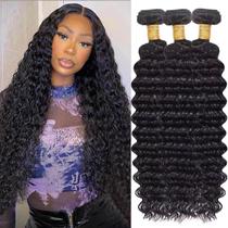Hair Bundles hetnear Deep Wave 12A Brazilian 3 Bundles