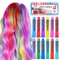 Hair Chalk IIIMEIDU 12 cores lavável para meninas de 5 a 13 anos