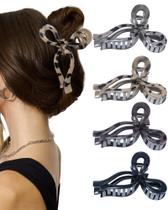 Hair Claw Clips AWAYTR Bow Design para mulheres (4 unidades)