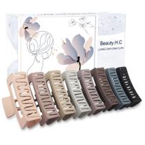 Hair Claw Clips Beauty.H.C Large 8 peças para cabelos grossos, finos e encaracolados