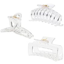 Hair Claw Clips Kitiin Clear para cabelos grossos/finos/finos (3 unidades) Hair Claw Clips Kitiin Clear para cabelos grossos/finos/finos (3 unidades)