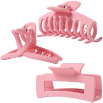 Hair Claw Clips Kitiin Dorable Pink Policarbonate 3 unidades Hair Claw Clips Kitiin Dorable Pink Policarbonate 3 unidades