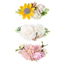 Hair Clip Cherrboll, 3 peças, conjunto de presente floral feito à mão
