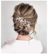 Hair Clip Comb SWEETV Gold feito à mão Bridal Wedding Women