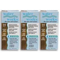 Hair Color Powder Water Works Light Brown, pacote com 3