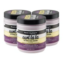 Hair Curl Defining Custard Aunt Jackie's Curl La La, 450 ml, pacote com 3