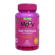 Hair Fórmula Vitamina com Biotina Cabelo Pele Unha 60 Cápsulas Moov