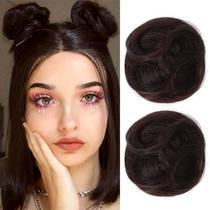 Hair Pieces REECHO Space Bun Mini Claw Clip em preto e marrom