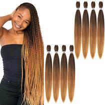 Hair pré-esticado, trançado, Zepin, 34 cm, 8 pacotes, 90 g/pacote