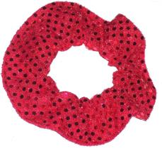Hair Scrunchie Scrunchies da Sherry Sequin Dots Confetti Red