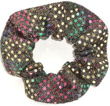 Hair Scrunchie Scrunchies da Sherry Sequin Dots Gold Rainbow