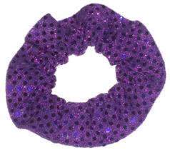 Hair Scrunchie Scrunchies da Sherry Sequin Dots Purple Hair Scrunchie Scrunchies da Sherry Sequin Dots Purple