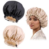 Hair Sleep Bonnet Edoneery Satin Silk para mulheres com cabelos encaracolados Hair Sleep Bonnet Edoneery Satin Silk para mulheres com cabelos encaracolados