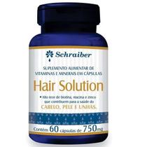 Hair Solution 750Mg 60 Cápsulas Schraiber