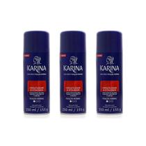 Hair Spray Fixador Karina Normal 250Ml - Kit Com 3Un