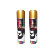 Hair Spray Tinta Da Alegria 250Ml Ouro - Kit Com 2Un