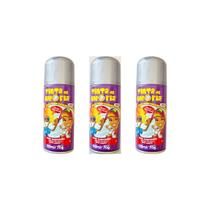 Hair Spray Tinta Da Alegria Prata 120Ml-Kit C/3Un