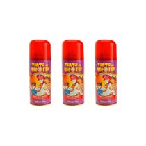 Hair Spray Tinta da Alegria Vermelho 120ml-Kit C/3un