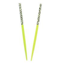 Hair Sticks Motique Accessories, madeira, estampa animal, verde