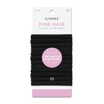 Hair Tie GIMME Fine Hair Elastic Bands, pacote com 12 faixas elásticas pretas Hair Tie GIMME Fine Hair Elastic Bands, pacote com 12 faixas elásticas pretas