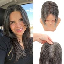 Hair Toppers Uaismewow Real Human Grey Think Hair Women