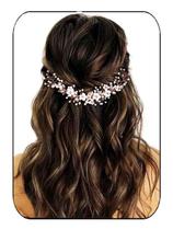 Hair Vine GORAIS Flower Bride Wedding Crystal Pearl Mulheres