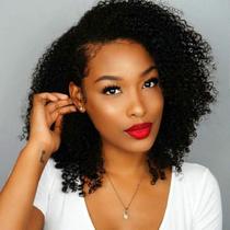 Hair Weave BLY Mongolian Afro Kinky Curly Human Hair 3 pacotes