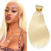 Hair Weave Freiuoke 613 Cabelo humano liso loiro 3 pacotes