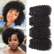 Hair Weave Peiyulex Brazilian Curly, 4 pacotes, 200g, 8 polegadas