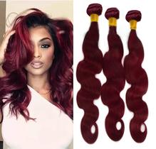 Hair Weaves HeiOwuio 99j Body Wave 3 pacotes cor de vinho 30 cm