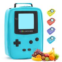 Hairao Kids Lunch Box Isolado Saco de almoço macio Couro Lunch Box Gameboy Mini Cooler Volta à escola Thermal Meal Tote Kit Boys Girls Teens