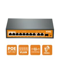 Haiz Switch de Rede Giga 8 Portas POE 2 Portas Uplink 1 SFP 10, 100, 1000 Mbps Haiz Switch de Rede Giga 8 Portas POE 2 Portas Uplink 1 SFP 10, 100, 1000 Mbps