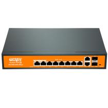 Haiz Switch Gigabit com 8 Portas POE 2 Uplink 2 SFP 10/100/1000Mbps - HZ-0822GBPOE-AI