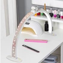 Half Moon Light FAHKNS para mesa de unhas com suporte de telefone de 70 cm