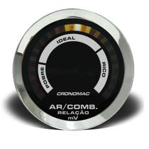 Hallmeter 52mm comum croma preto (625000cp) cronomac