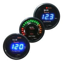 Hallmeter digital + voltímetro digital azul + contagiro azul