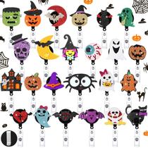 Halloween Badge Reels Tinlade, feltro retrátil, 24 unidades