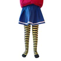 Halloween Cosplay Children Stripe Meia-calça meia-calça baby boys meninas tights kids máscara fantasias de festa - amarelo e preto str